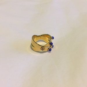Tory Burch Jewelry - Crossed Style Ring with Stones Size 7 Tory Burch Jewelry - Crossed Style Ring with Stones Size 7